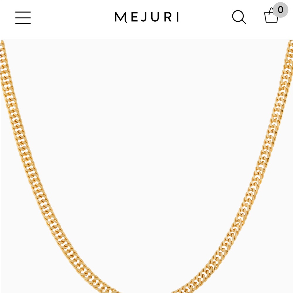 Mejuri gold layering flat chain necklace